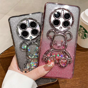 Mate60pro điện thoại trường hợp Electroplated QuickSand bạo lực gấu Gradient long lanh nova11 Drop-RESISTANT mềm trường hợp - Product Image 2