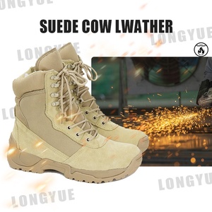 <span class=keywords><strong>Stivali</strong></span> Desert in Pelle Scamosciata e Tessuto Oxford con Cerniera, Cinturini, Colletto Imbottito, Suola Traspirante e Avvolgente, Scarpe di Sicurezza - Product Image 6