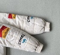Veste de moto d'hiver matelassée avec logo brodé sur mesure pour hommes veste de course Nascar épaisse et vintage pour hommes
