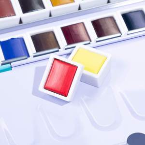 Artist Grade Non Toxic 12 24 36 48 Colors Solid Watercolor Paint Set with Metal Case for Artists and Students - Product Image 5