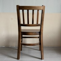 Chaises de salle à manger et de hôtel en bois massif de style vintage