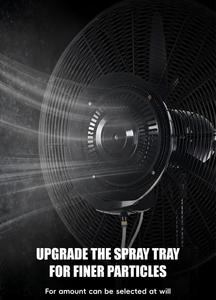 26-Inch Black Movable Industrial Spray Fan 41L Plastic Water for Outdoor Use Hotels Households Oscillating Design Provides Consi - Product Image 3