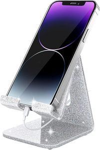 Soporte Acrílico para Teléfono Celular, Soporte Transparente Portátil para Escritorio, Compatible con Phone 16, 15, 14, 13 Pro Max, Mini, 12, 11 Plus, SE - Product Image 5