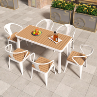 Tables et chaises modernes imperméables et résistantes au soleil pour balcon de jardin, cour extérieure, tables et chaises de loisirs en plein air