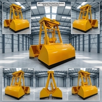 Grue hydraulique marine à télécommande sans fil, simple câble, en acier durable, haute efficacité, pour manutention du charbon, port CE ISO 10CBM