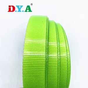 Warna mode 20*2mm tali plastik pvc tahan air tpu pvc dilapisi nilon anyaman untuk kerah hewan peliharaan