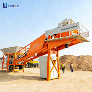 Vollautomatische, günstige, kleine, tragbare Betonmischanlage aus China mit 25 m³/h Kapazität, mobile Fertigbeton-Mischanlage - Product Image 1