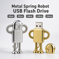 Clé USB 2.0 en métal personnalisée en forme de robot, transformable, cadeau d'entreprise créatif, garantie 3 ans