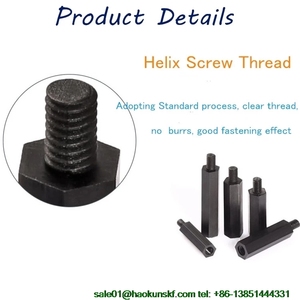 <span class=keywords><strong>ส</strong></span>กรูหัวหกเหลี่ยมแบน Sunstar M2 M2.5 M3 M4 ไนลอนสีดำ ตัวผู้/ตัวเมี<span class=keywords><strong>ย</strong></span> พร้อมสกรูเว้นระยะและ<span class=keywords><strong>ส</strong></span>กรูเว้นพื้นผิว ขนาด 6 มม. ชุบกัลวาไนซ์แบบจุ่มร้อน - Product Image 3