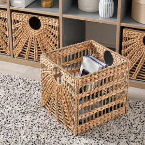 Commercio all'ingrosso eco-friendly cotone giacinto d'acqua e alghe quadrato cesto della biancheria per uso domestico - Product Image 2
