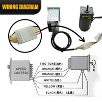 Moteur à courant alternatif 6W 220V à vitesse réglable 0-470 tr/min avec boîte de vitesses et contrôleur de régulateur pour l'automatisation industrielle