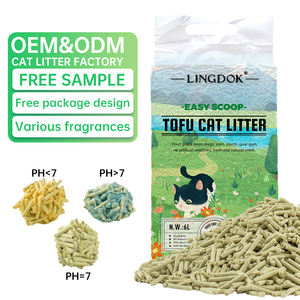 Großhandel Natürliche Staubfreie Tofu-Katzenstreu Schnell Klumpend Pflanzlich Spülbar PH-Gesundheitsindikator Tofu-Katzenstreu - Product Image 1