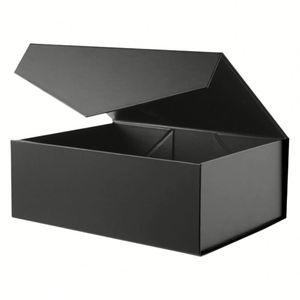 Wholesale Sturdy Shirt Presents Boxes <b>Large</b> Magnetic <b>Gift</b> Boxes Black Collapsible Groomsman <b>Gift</b> <b>Box</b> with Magnetic Lid - Product Image 1