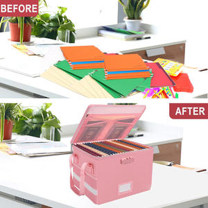 Caja Organizadora de Documentos para Oficina y Hogar, Resistente al Fuego y al Agua, Material PU, Tamaño A4 y Legal, con Plegado - Product Image 6