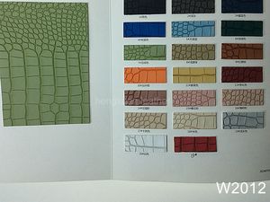 Cuir synthétique lisse effet crocodile W-2011, cuir PVC effet crocodile pour sac à main, cuir PU effet crocodile pour sac - Product Image 4