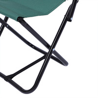 Chaise de plage pliante de style camping de luxe pour l'extérieur avec cadre en tube de fer renforcé triangulaire et tissu Oxford résistant à l'usure