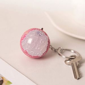 Porte-clés en forme de puzzle sphérique 3D personnalisé, en plastique ABS, impression UV, nouveau cadeau original - Product Image 1