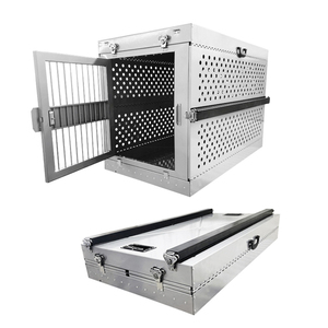 Niche pliable en aluminium coloré XL pour chien, Cage à chiens en acier, chariot pour animaux - Product Image 5