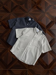 Camisa de Vestir Personalizada para Hombre, Estilo Japonés Retro, Bloques de Color, Manga Tres Cuartos, Franela Transpirable, Bordada, a la Moda - Product Image 2