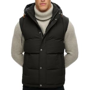 Chaleco de Invierno para Hombre al por Mayor OEM, Talla Grande, Precio Bajo, Logotipo Personalizado, Chaleco de Algodón de Invierno, Abrigos de Invierno para Hombre - Product Image 3