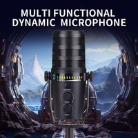Microphone dynamique à condensateur USB filaire professionnel pour studio, streaming en direct, enregistrement de podcasts, jeux