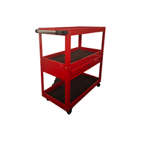 Chariot de rangement multifonctionnel moderne à 3 niveaux avec tiroir verrouillable, poignée ergonomique et roulettes, pour bar à domicile