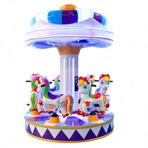 New Outdoor Horse Carousel with 6 Seats for Amusement Parks & Shopping Malls Family-Friendly Fiberglass Ride - Product Image 3