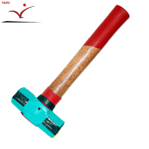 Martillos de trineo Dead Blow con mango de fibra de vidrio, martillo de maquinista completamente pulido, CN;JIA Steel <span class=keywords><strong>YAOU</strong></span> amarillo y negro 2LB - Product Image 1