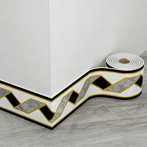 Bande de plinthe d'angle autocollante en promotion, autocollant de carrelage imperméable et résistant à l'humidité, garniture décorative pour masquer les espaces - Product Image 1