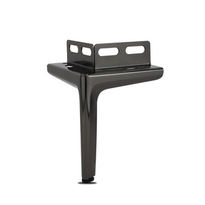 Pieds de lit semi-circulaires à trois branches avec supports d'angle, en acier laminé à froid robuste, style industriel moderne - Product Image 2