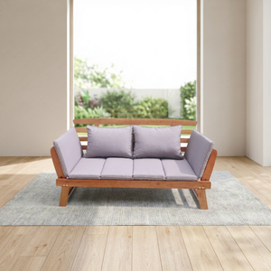 Contemporary Modern Acacia Wood Durable Garden Chair Powder Coated Aluminum Frame Outdoor Farmhouse Outdoor Garden Use Handmade - Product Image 1