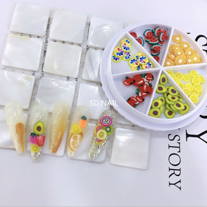 Nouvel arrivage de tranches de poterie molle de fruit de julia de style d'été, décoration d'art d'<span class=keywords><strong>ongle</strong></span> en argile polymère de bricolage - Product Image 2