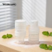 Couvercle doseur de poudre en plastique personnalisé, portable, pour bouteille de boisson, stockage de poudre, distributeur d'assaisonnement, avec ouverture à clapet et trou de tamisage