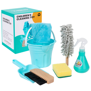 Ensemble de nettoyage pour maison de jeu pour enfants, nouveau, en gros, jouets en plastique simulés, outils de nettoyage, jeux de simulation, jouets de ménage pour enfants - Product Image 1