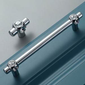 Furniture <b>Handle</b> And Knob Zinc Alloy Bar Crystal Cabinet Wardrobe <b>Door</b> Drawer <b>Pull</b> Minimalist Design Durable - Product Image 4