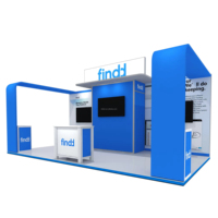 Stand d'exposition portable en tissu tendu en aluminium 3x6 m pour salon professionnel