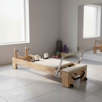 Machine de Pilates Reformer en Bois d'Érable de Qualité Commerciale, Lit Professionnel pour le Renforcement Musculaire, Idéal pour Studio de Yoga et Réadaptation