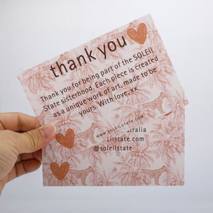 Carte De Remerciement Personnalisée Personnalisée Impression Écologique <span class=keywords><strong>Achat</strong></span> Merci Carte De Commande pour Soutenir Les Petites Entreprises - Product Image 2