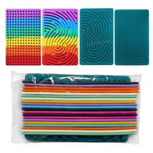 Wholesale Autism Sensory DIY Fidget Toy Board Set Rubber PU Silicone Plastic Novelty Bulk Handheld Toys Kids Adults Pressure - Product Image 1