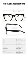 Nuevas Gafas Inteligentes GM-80 Al con Traducción, Sensor Hall, Encendido/Apagado Integrado, Protección Anti-luz Azul y UV, con Cámara
