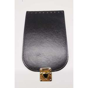 Funda de cuero negro 20x13cm para equipaje - Product Image 1