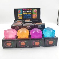 Jouet anti-stress Kawaii en forme de chat en cristal, super doux en matériau maltose, avec boîte de présentation, mignon pour soulager le stress des enfants et des adultes