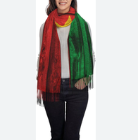 Écharpe d'hiver pour femme avec drapeau du Congo, écharpe douce et chaude, écharpe en cachemire à franges