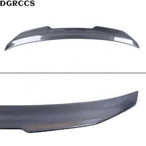 DGRCCS for A6 C7 Sedan PSM Style Carbon Fiber Rear Spoiler Trunk Wing 2012-2015 Polished Tape Installation - Product Image 4