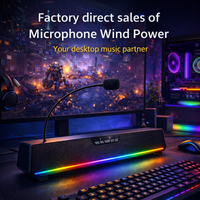 Nouvelle conception, enceintes LED RGB sans fil, son surround stéréo HIFI, puissance de sortie 10W, barre de son, caisson de basses, haut-parleur de bureau pour TV et jeux