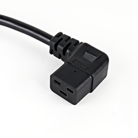 Connecteur DC IEC C19 vers C20 à 90 degrés, câble d'alimentation en cuivre pur, câble en PVC, certifié VDE pour les appareils ménagers