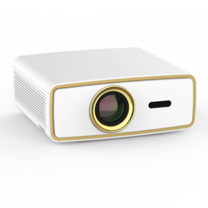 โปรเจคเตอร์ LCD สมาร์ทฟิล์มสำหรับธุรกิจ โฮมเธียเตอร์ และกลางแจ้ง ความละเอียด 1080P รองรับ 3D เชื่อมต่อ BT ฉายวิดีโอ ขายส่ง สีดำ พกพาสะดวก ระบบ Android อัตโนมัติ - Product Image 1