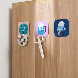 Cartoon <b>Hook</b> for Kitchen Bathroom PVC Self-<b>adhesive</b> Traceless Multi-functional Strong <b>Hooks</b> - Product Image 5