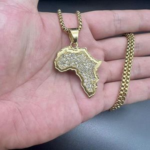 Hip-hop Acero inoxidable África Mapa Colgante Mapa de África Colgante África Mapa Colgante Collar - Product Image 4