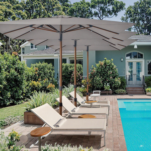 <span class=keywords><strong>Parasol</strong></span> et base d'extérieur de 9 pieds avec lumières solaires Terrasse 3*3M - Product Image 4